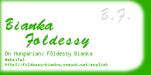 bianka foldessy business card