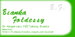bianka foldessy business card